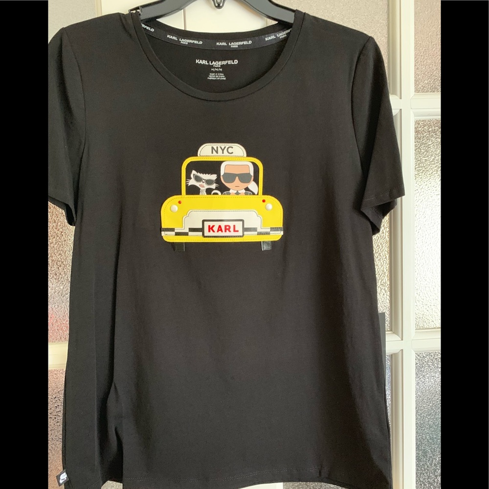 NWT Karl Lagerfeld Paris Karl & Choupette Cab Tee